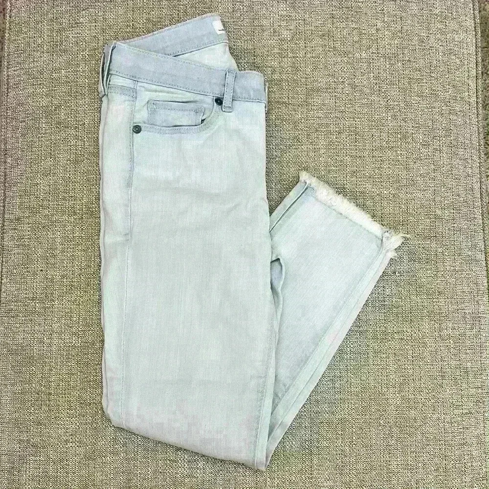 Loft Modern Skinny Jeans with Frayed Hem